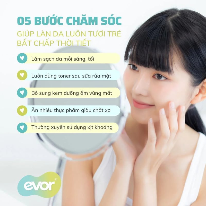 BÍ QUYẾT GIÚP LÀN DA LUÔN TƯƠI TRẺ BẤT CHẤP THỜI TIẾT