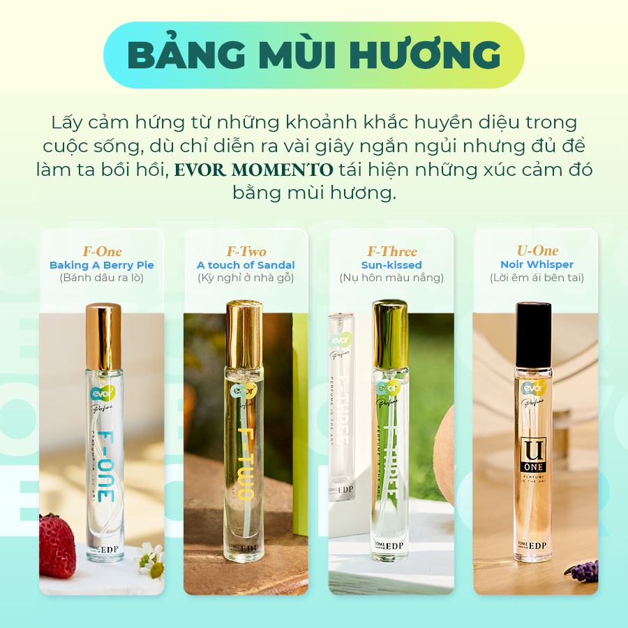 combo hộp 4 chai nước hoa evor momento