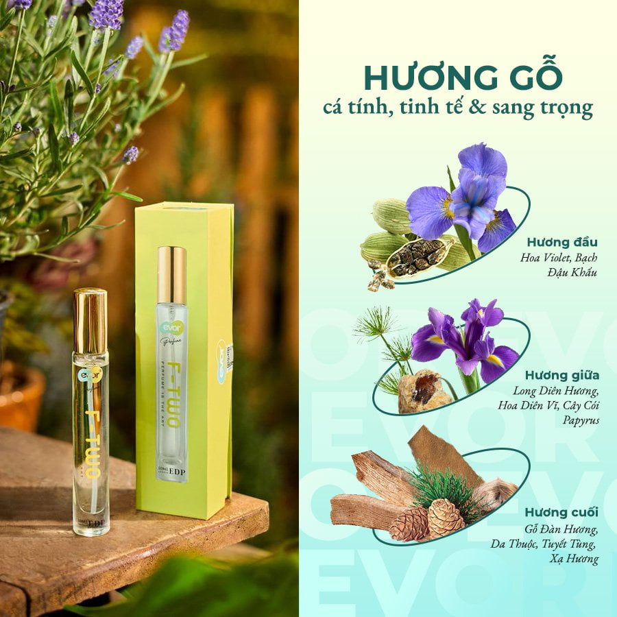 F-Two A touch of sandal Kỳ nghỉ ở nhà gỗ 10ml nước hoa evor momento