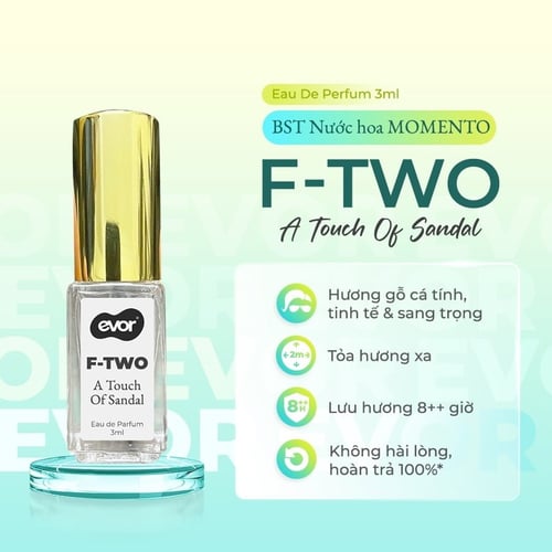 f-two 3ml perfume nước hoa evor momento